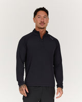 ASPIRE 1/4 ZIP TOP - BLACK