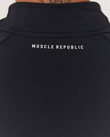 ASPIRE 1/4 ZIP TOP - BLACK