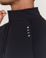 ASPIRE 1/4 ZIP TOP - BLACK