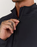 ASPIRE 1/4 ZIP TOP - BLACK