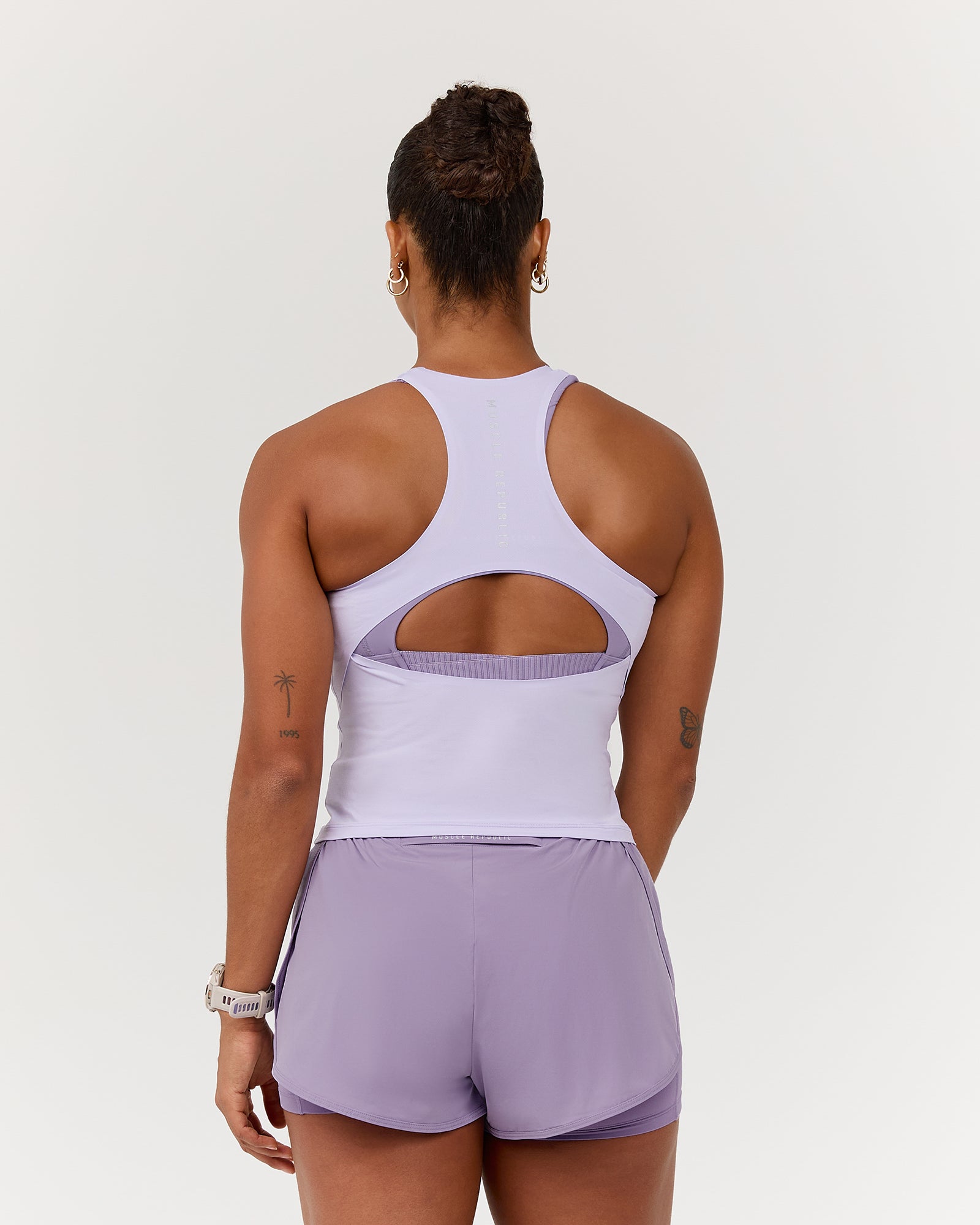 ASPIRE CUT OUT TANK - LILAC HAZE – MUSCLE REPUBLIC