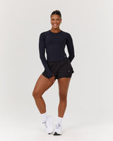 ASPIRE LONG SLEEVE RUNNING TOP - BLACK
