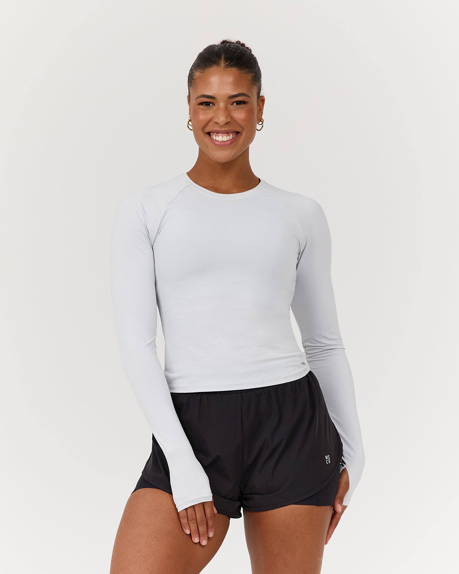 ASPIRE LONG SLEEVE RUNNING TOP - GLACIER – MUSCLE REPUBLIC