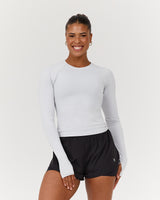 ASPIRE LONG SLEEVE RUNNING TOP - GLACIER