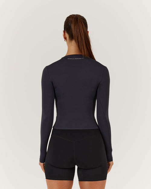 ATHLEISURE LONG SLEEVE TOP - STORM