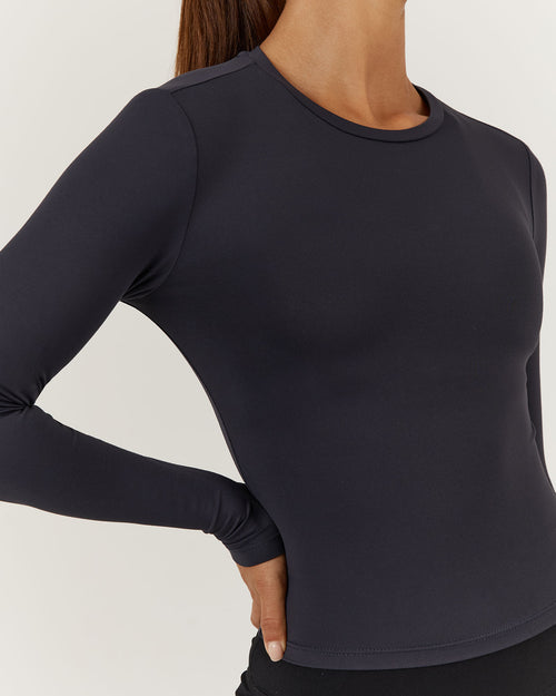 ATHLEISURE LONG SLEEVE TOP - STORM