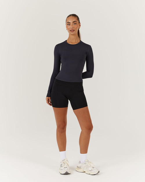 ATHLEISURE LONG SLEEVE TOP - STORM