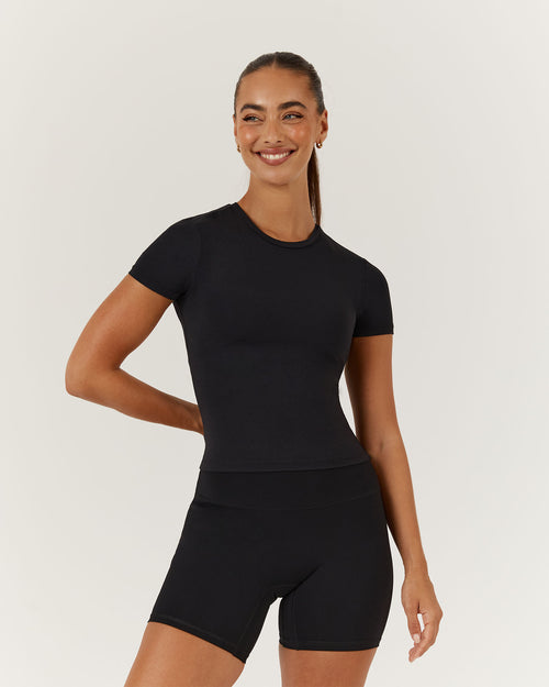 ATHLEISURE TOP - BLACK