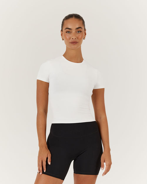 ATHLEISURE TOP - OFF WHITE