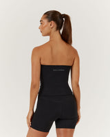 ATHLEISURE TUBE TOP - BLACK