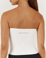 ATHLEISURE TUBE TOP - WHITE