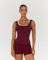 ATHLEISURE TANK - BERRY