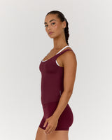 ATHLEISURE TANK - BERRY