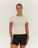 ATHLEISURE TOP - CREME