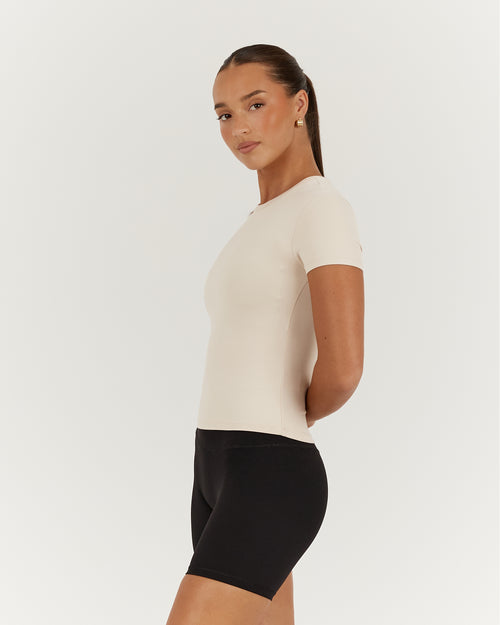 ATHLEISURE TOP - CREME