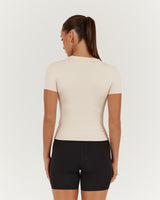 ATHLEISURE TOP - CREME