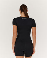 ATHLEISURE V TOP - BLACK