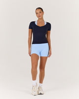 ATHLEISURE V TOP - DEEP NAVY