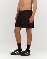BASKETBALL SHORTS 5" - BLACK REP THE RIBBON