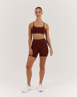 LUXE BIKER SHORTS V2 - CHOCOLATE