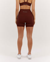 LUXE BIKER SHORTS V2 - CHOCOLATE