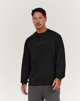 CLASSIC LONG SLEEVE TEE - BLACK BLOCKPRINT