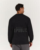 CLASSIC LONG SLEEVE TEE - BLACK BLOCKPRINT
