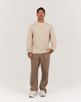 CLASSIC LONG SLEEVE TEE - OAT BLOCKPRINT