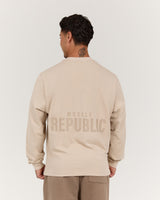 CLASSIC LONG SLEEVE TEE - OAT BLOCKPRINT