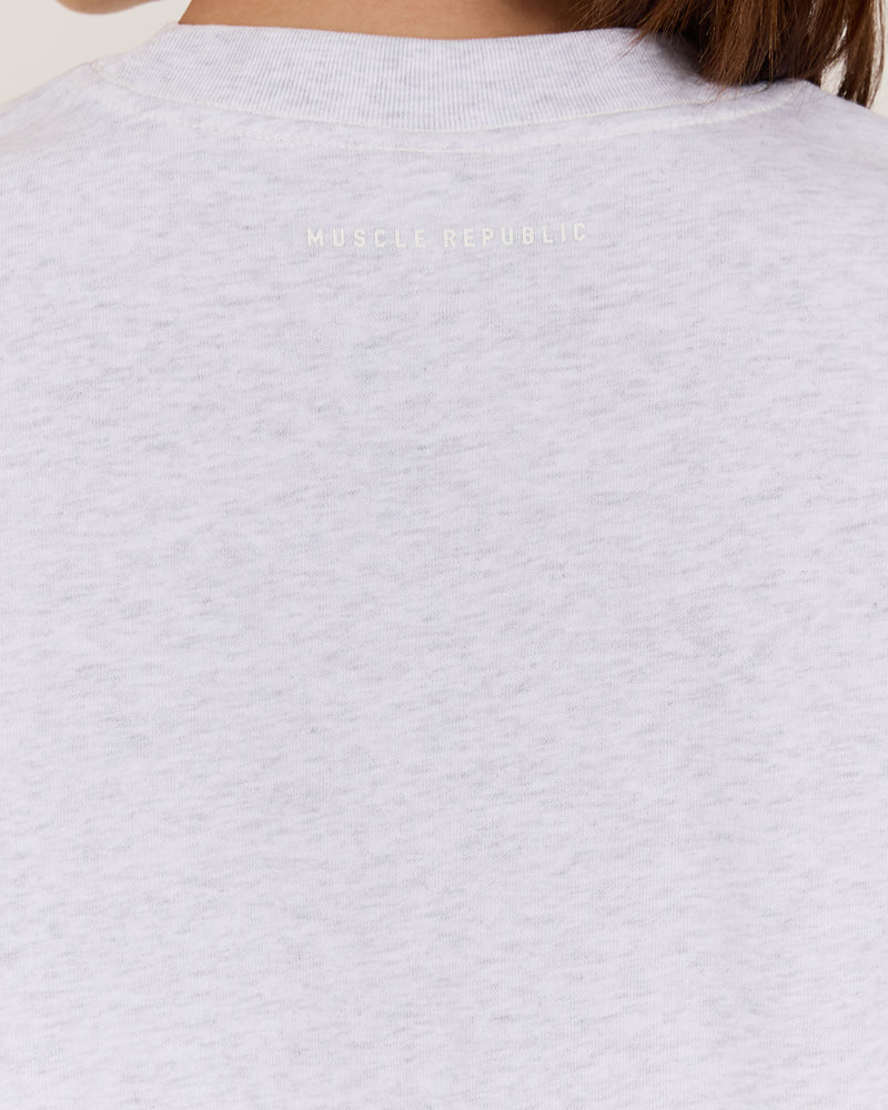 BOXY TEE - SNOW MARLE