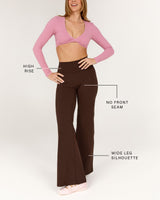LUXE YIN WIDE LEG PANT - FONDANT