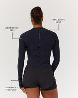 ASPIRE LONG SLEEVE RUNNING TOP - BLACK