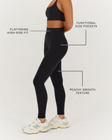 MOTION 360 POCKET FULL LENGTH LEGGINGS - BLACK