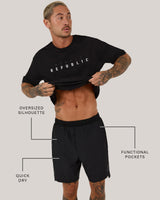 FUNCTION SHORTS 7" - BLACK