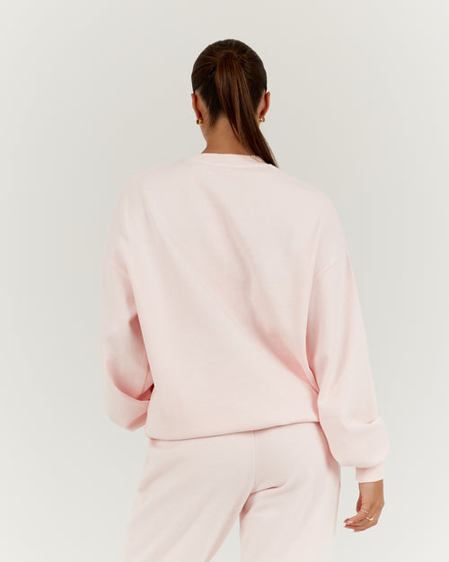 CAMPUS CREW JUMPER - BLUSH