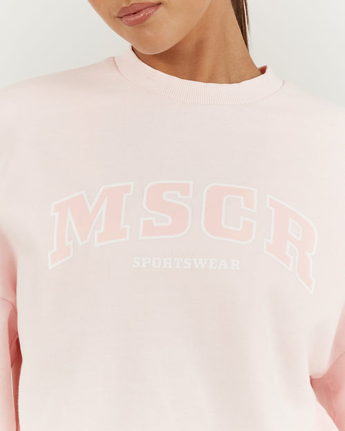 CAMPUS CREW JUMPER - BLUSH