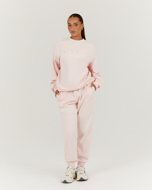 CAMPUS CREW JUMPER - BLUSH