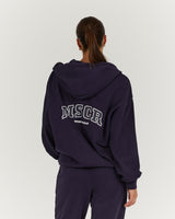 CAMPUS ZIP UP HOODIE - MIDNIGHT