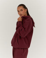 CAMPUS ZIP UP HOODIE - PORT