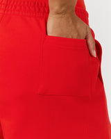 TERRY CASUAL SHORTS - FIERY RED