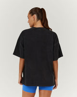 CHARLIE BOYFRIEND TEE - WASHED BLACK