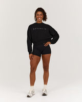 CLASSIC BOXY CREW JUMPER - BLACK