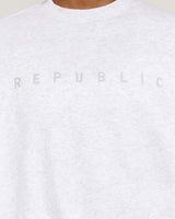 CLASSIC BOXY CREW JUMPER - SNOW GREY