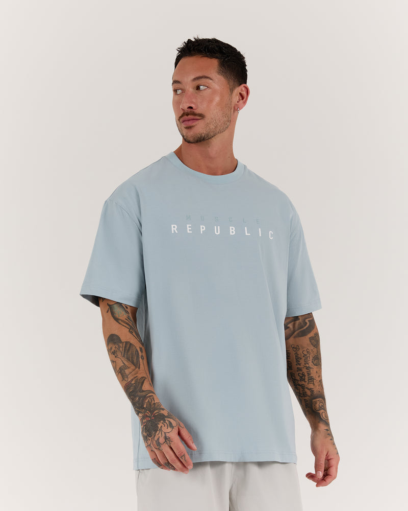 CLASSIC TONAL TEE - COOL BLUE