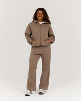 CLASSIC WIDE LEG SWEATPANT - COFFEE