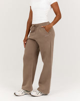 CLASSIC WIDE LEG SWEATPANT - COFFEE