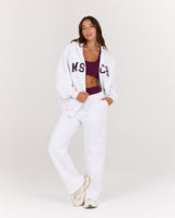 CLASSIC WIDE LEG SWEATPANT - SNOW GREY