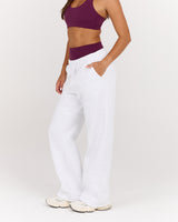 CLASSIC WIDE LEG SWEATPANT - SNOW GREY
