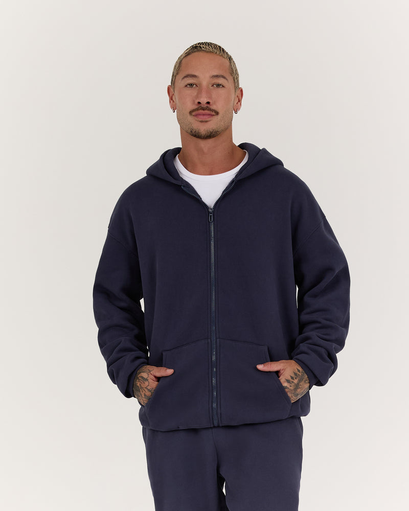 CLASSIC ZIP UP HOODIE - OXFORD