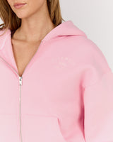 CLUB MSCR HEAVYWEIGHT ZIP UP HOODIE - LIGHT POP PINK